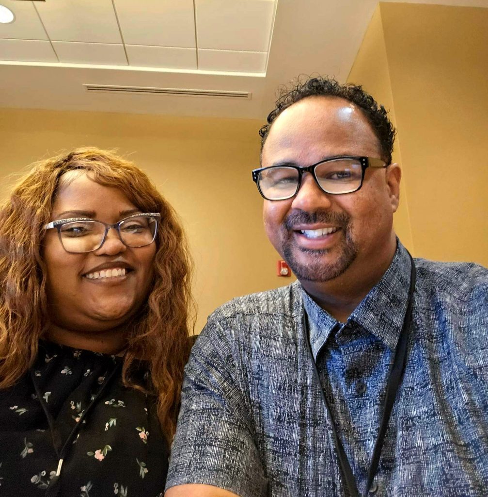 Portrait of two people