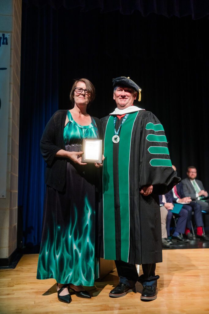 Photo of Alison Riggleman and Dr. Thomas Striplin.